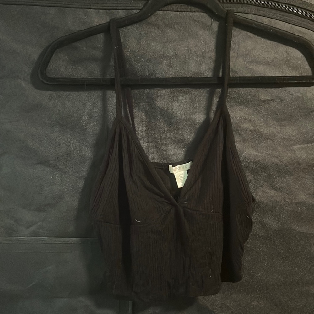Black Crop Tank Top